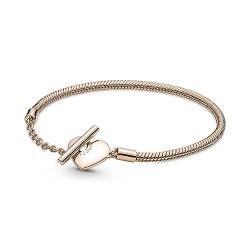 Pandora Armband Moments "Gravierbares Herz" T-Verschluss 14k rosévergoldet 589285C00 18 cm von Pandora