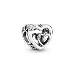 Pandora Charm Herz "MOM" Silber 790800C00 von Pandora