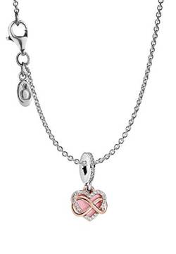 Pandora Damen-Collier Funkelndes Unendlichkeits-Herz eleganter Halsschmuck, wunderschönes Geschenk-Set für modische Frauen, 39490 von Pandora