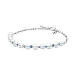 Pandora Freshwater Cultured Pearl Blue Cord Chain Bracelet 591689C01-18 cm von Pandora