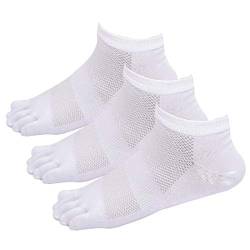 Panegy 3 Paar Sport Laufende Zehensocken Sneaker Socken Männer Sommer Baumwolle Atmungsaktiv Sportsocken von Panegy