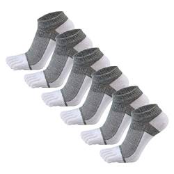 Panegy 6 Paar Männer Zehensocken Fünf Finger Socken Baumwolle Sport Laufende Socken Sneaker Socken von Panegy
