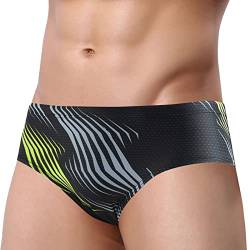 Panegy Herren Badehose Slip Schnelltrocknend Schwimmhose Wassersport Bademode Schwimm Badeslip Hersteller 4XL/ DE Größe XL-Schwarz 4 von Panegy