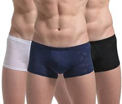 Panegy Herren Boxershorts Cool Unterhosen Boxer Briefs Unterwäsche Low Rise Retroshorts Hersteller M/DE Größe XS - 3 Stück-B von Panegy