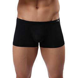 Panegy Herren Low Rise Transparent Glatt Nylon Boxershorts Boxer Briefs Unterwäsche Cool Atmungsaktiv Viskose Reizwäsche Herstellergröße XXL/EU XL - Schwarz von Panegy