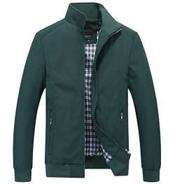 Panegy Herrenjacke Casual Übergangsjacke Leichte Jacke mit Taschen und Reißverschluss Grün 5XL von Panegy