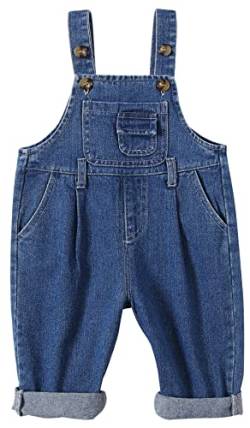 Panegy Latzhose für Baby ärmellose verstellbare Hose Hose Kleinkind Slim Cute Denim Jumper Soft Cute Dungarees Denim Jeans 12-18 Monate von Panegy