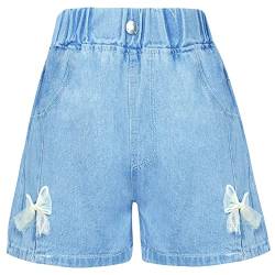 Panegy Shorts für kleine und große Mädchen Elastischer Bund Shorts Sommer Mid Waisted Jeans Short Casual Stretch Short Trousers 6-7 Jahre von Panegy
