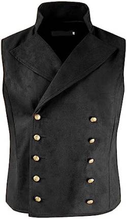 Viktorianische Anzugweste für Herren im Vintage-Stil, Steampunk-Gothic-Weste, ärmellose Jacke, schmale Passform, Hochzeitswesten von Panegy