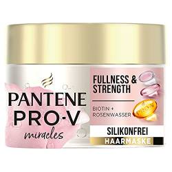 Pantene Pro-V Miracles Fullness & Strength Silikonfreie Haarmaske mit Biotin + Rosenwasser, 160ml von Pantene