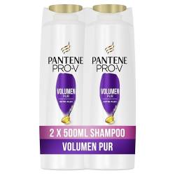 Pantene Pro-V Volume Pur Shampoo Duo Pack, Pro-V Formel mit kräftigenden Lipiden und schützenden Antioxidantien, Für feines, plattes Haar, Sofortiges Volumen ohne zu Beschweren, 2x500ML von Pantene
