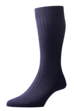 Pantherella Navy Laburnum Rib Merino Wool Socken - Mittelgroß von Pantherella
