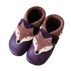 Pantolinos Fuchs Krabbelschuhe aus Ökoleder Made in Germany Lauflernschuhe als Geschenk für Jungen & Mädchen Babyschuhe aus Leder weiche Lederpuschen Schlupfschuhe Hausschuhe Rosa Gr.20 von Pantolinos