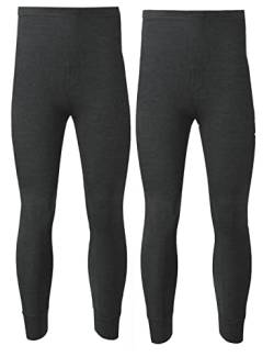 2 Stück Herren Thermohose Lange Unterhose Warme Unterwäsche Baselayer, S M L XL XXL Thermo, Schwarz , 27-32 von Panzy