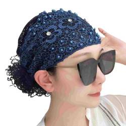 Paodduk Spitzen-Stirnbänder für Mädchen, Spitzen-Haarband | Elastische elegante Damen-Stirnbänder - Breite Stirnbänder, Boho-Bandana, Bohemian-Stirnband, florales Haar-Accessoire für Frauen und von Paodduk