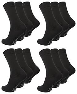 Paolo Renzo Business-Socken 12 Paar Hochwertige Baumwoll Socken Anzugssocken Größe 43/46 Schwarz von Paolo Renzo