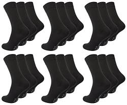 Paolo Renzo Business-Socken 18 Paar Hochwertige Baumwoll Socken Anzugssocken Größe 39/42 Schwarz von Paolo Renzo