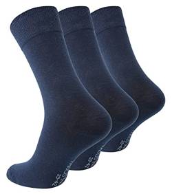 Paolo Renzo Business-Socken 3 Paar Hochwertige Baumwoll Socken Anzugssocken Größe 39/42 Marineblau von Paolo Renzo