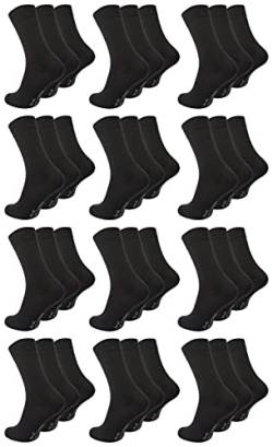 Paolo Renzo Business-Socken 36 Paar Hochwertige Baumwoll Socken Anzugssocken Größe 43/46 Schwarz von Paolo Renzo