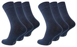 Paolo Renzo Business-Socken 6 Paar Hochwertige Baumwoll Socken Anzugssocken Größe 39/42 Marineblau von Paolo Renzo