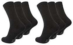 Paolo Renzo Business-Socken 6 Paar Hochwertige Baumwoll Socken Anzugssocken Größe 43/46 Schwarz von Paolo Renzo