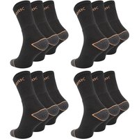 Paolo Renzo Businesssocken Berufssocken - Work Socken, für Arbeits- und Trekkingschuhe geeignet (12-Paar, Robuste Atmungsaktive Herren Work Socks mit verstärkter Ferse) Berufssocken - Work Socken, für Arbeits- und Trekkingschuhe geeignet von Paolo Renzo