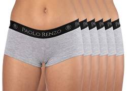 Paolo Renzo Damen Panty Sport LINE 6 Stück Baumwoll Panty Sport Panty Damen Underwear Atmungsaktiv Größe L Grau von Paolo Renzo