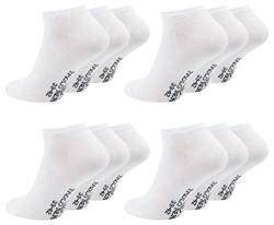 Paolo Renzo Sneaker Socken Damen & Herren aus Baumwolle 12 Paar Unisex Sneakersocken Kurze Socken OEKO-TEX Standard 100 Größe 39/42 Weiß von Paolo Renzo