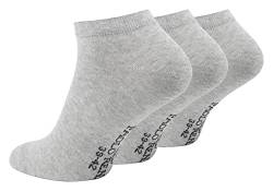 Paolo Renzo Sneaker Socken Damen & Herren aus Baumwolle 3 Paar Unisex Sneakersocken Kurze Socken OEKO-TEX Standard 100 Größe 43/46 Grau von Paolo Renzo