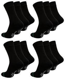 Paolo Renzo Unisex Bambus Business Socken 12 Paar Bambussocken für Damen und Herren Geruchshemmend Größe 39/42 Schwarz von Paolo Renzo