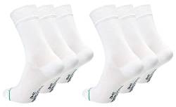Paolo Renzo Unisex Bambus Business Socken 6 Paar Bambussocken für Damen und Herren Geruchshemmend Größe 43/46 Weiß von Paolo Renzo