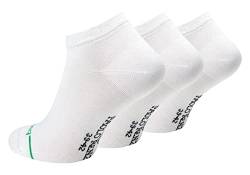 Paolo Renzo Unisex Bambus Sneaker Socken 3 Paar Bambus Sneakersocken für Damen und Herren Kurze Socken Geruchshemmend Größe 43/46 Weiß von Paolo Renzo