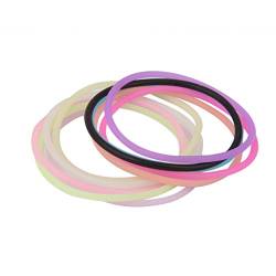 10 Stück elastische Silikon-Armbänder für Frauen und Mädchen, verschiedene Farben von Paowsietiviity