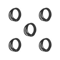 5 Set 10 Stück Elastische Silikon Frauen Mädchen Haar Seil Armband Armreifen Schwarz von Paowsietiviity