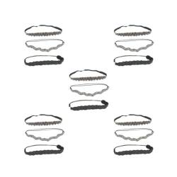 5 x elastisches Haarband mit Strasssteinen für Damen und Mädchen von Paowsietiviity