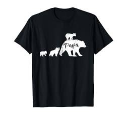Papa Bear Shirt mit 3 Baby Bären Vatertag T-Shirt T-Shirt von Papa Bär für Männer Geschenke für Papa