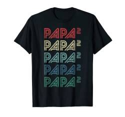 Herren Für Papa zur Geburt, zweites Kind, Papa hoch 2 T-Shirt von Papa - Content Design Studio
