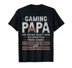 Herren Lustiger Vater-Kinder-Spruch, Vatertag, Gaming Papa T-Shirt von Papa - Content Design Studio