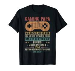 Herren Papa Sohn, lustiger Vater Spruch, Vatertag, Gaming Papa T-Shirt von Papa - Content Design Studio