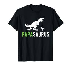 Papasaurus T-Rex Papa | 2 Kinder Dino Vater | Dinosaurier T-Shirt von Papa Geschenkidee Geburtstag Vatertag Geschenk
