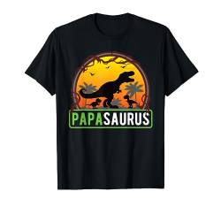Papasaurus T-Rex Papa | 2 Kinder Dino Vater | Vatertag T-Shirt von Papa Geschenkidee Geburtstag Vatertag Geschenk