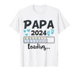 Ich Werde Papa Loading 2024 Baby Ankündigung Junge T-Shirt von Papa Loading 2024