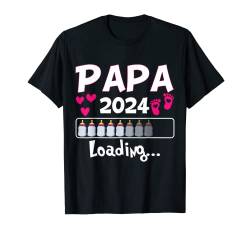 Ich Werde Papa Loading 2024 Baby Ankündigung Mädchen T-Shirt von Papa Loading 2024