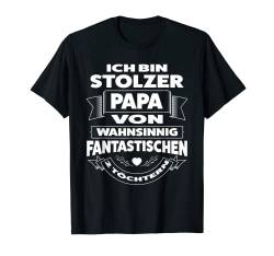 Herren ich bin stolzer Papa von 2 Töchtern Vater T-Shirt von Papa & Tochter Sohn Geschenk