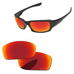 PapaViva Ersatzlinsen für for Oakley Fives Squared Feuerrot - Polarisiert von PapaViva