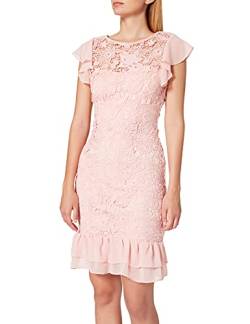 Paper Dolls Damen Kleid Crochet Lace Chiffon Ruffle Detail Dress, Pink (Pink 001), Gr. 36 (8 UK) von Paper Dolls