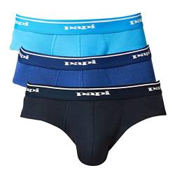 papi Herren Baumwolle Low Rise Slip 3er Pack Unterwäsche, Hellblau/Kobalt/Marineblau, X-Large von Papi