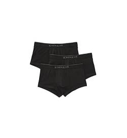 papi Herren Stilvolle brasilianische Solid und Print Trunks (3er Pack Herren Unterwäsche), Schwarz/Schwarz/Schwarz, X-Large von Papi