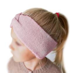 Papierdrachen Kinder Haarband aus Strick - rosa – Bequem & Stilvoll mit Knoten – Perfektes Accessoire für Jungen und Mädchen von Papierdrachen