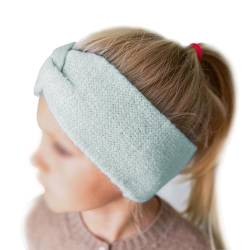 Papierdrachen Kinder Haarband aus Strick - türkis – Bequem & Stilvoll mit Knoten – Perfektes Accessoire für Jungen und Mädchen von Papierdrachen